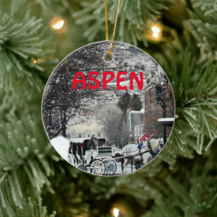 Aspen Colorado Vacation Picture Christmas Ornament