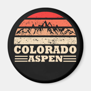 Aspen Colorado vintage ski resort Magnet