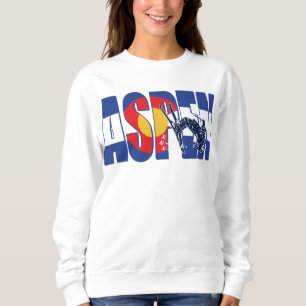 Aspen Colorado with Skier Sweatshirt