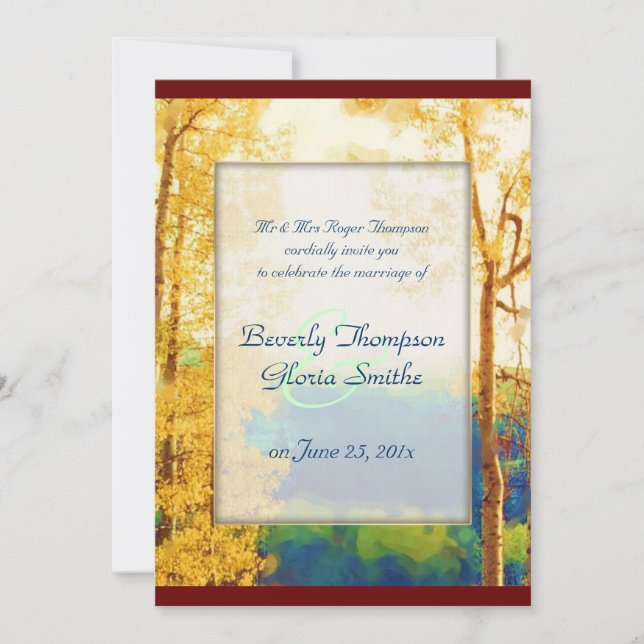 Aspen Glow WEDDING invitation (Front)
