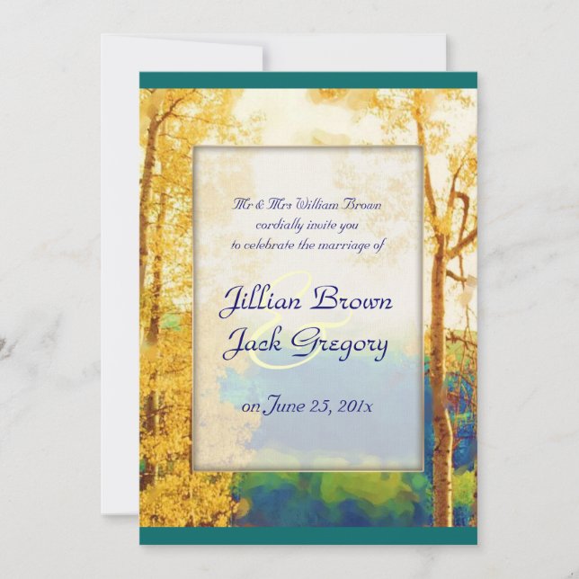 Aspen Glow WEDDING invitation (Front)