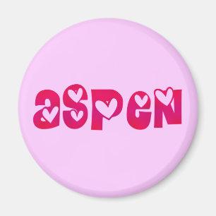 Aspen in Hearts Magnet