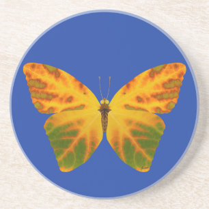 Aspen Leaf Butterfly 1 Coaster