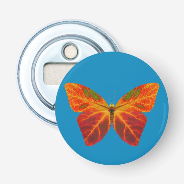 Aspen Leaf Butterfly 2 Bottle Opener (Front)