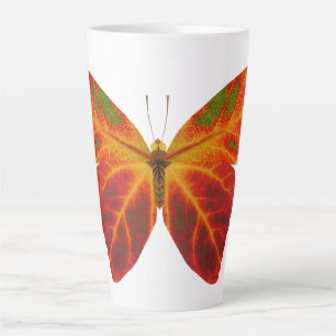 Aspen Leaf Butterfly 2 Latte Mug