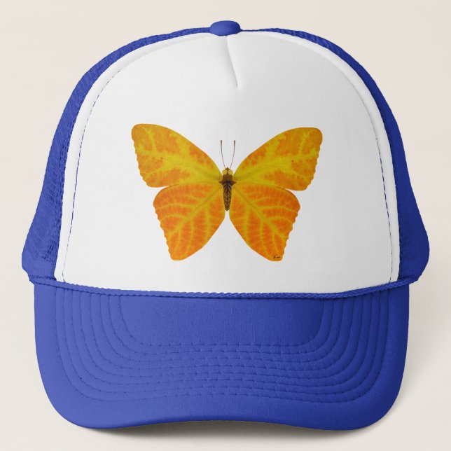 Aspen Leaf Butterfly 3 Trucker Hat (Front)
