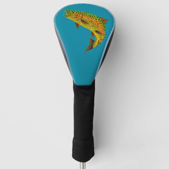 Aspen Leaf Rainbow Trout 1 Golf Head Cover (Front)