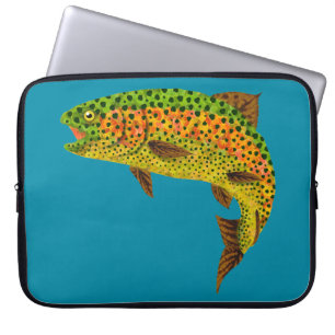 Aspen Leaf Rainbow Trout 1 Laptop Sleeve