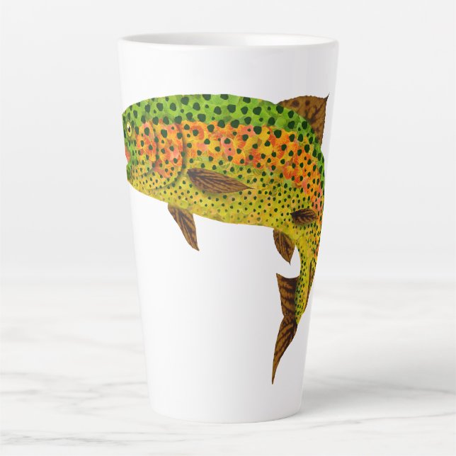 Aspen Leaf Rainbow Trout 1 Latte Mug (Front)
