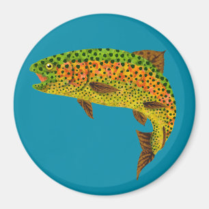 Aspen Leaf Rainbow Trout 1 Magnet