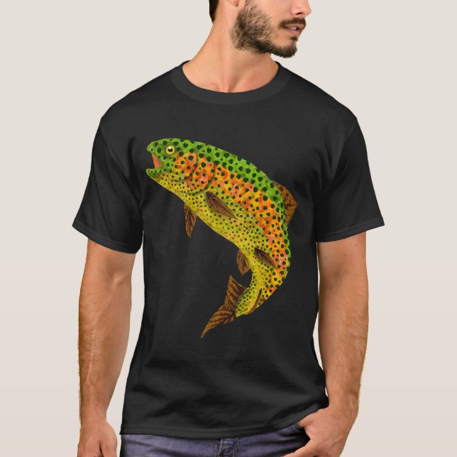 Aspen Leaf Rainbow Trout 1 T-Shirt (Front)