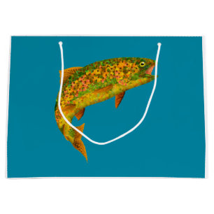 Aspen Leaf Rainbow Trout 2 Large Gift Bag