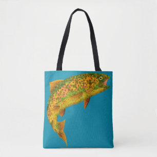 Aspen Leaf Rainbow Trout 2 Tote Bag