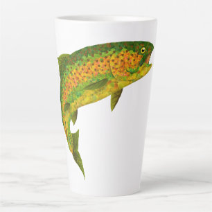 Aspen Leaf Rainbow Trout 4 Latte Mug