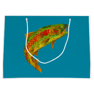 Aspen Leaf Rainbow Trout 5 Large Gift Bag