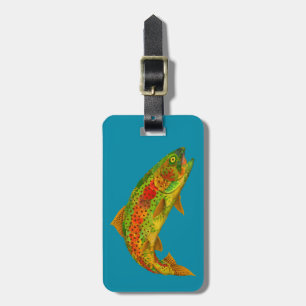 Aspen Leaf Rainbow Trout 5 Luggage Tag
