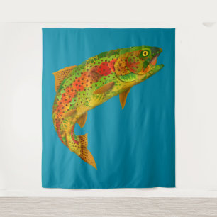 Aspen Leaf Rainbow Trout 5 Tapestry