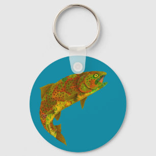 Aspen Leaf Rainbow Trout 6 Key Ring