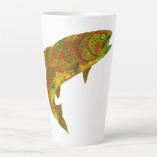 Aspen Leaf Rainbow Trout 6 Latte Mug