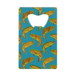 Aspen Leaf Rainbow Trout Seamless Pattern 2018