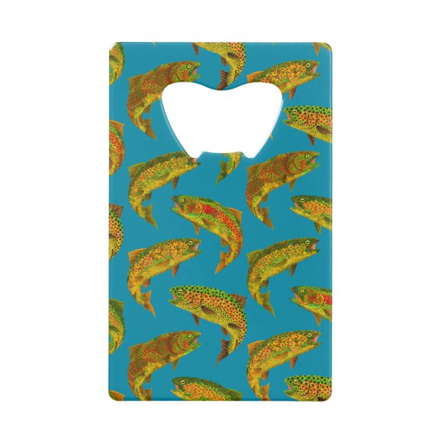 Aspen Leaf Rainbow Trout Seamless Pattern 2018 (Front)