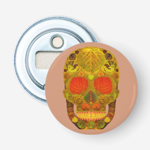Aspen Leaf Skull 12 Bottle Opener