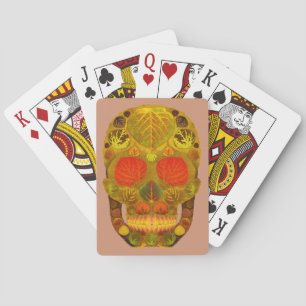 Aspen Leaf Skull 12 Playing Cards