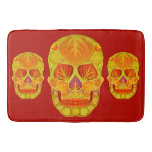 Aspen Leaf Skull 13 Bath Mat