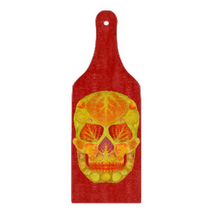 Aspen Leaf Skull 13 Cutting Board