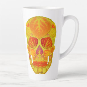 Aspen Leaf Skull 13 Latte Mug