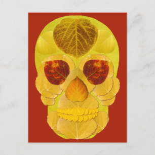 Aspen Leaf Skull 1 Postcard