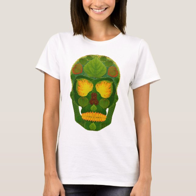 Aspen Leaf Skull 9 T-Shirt (Front)