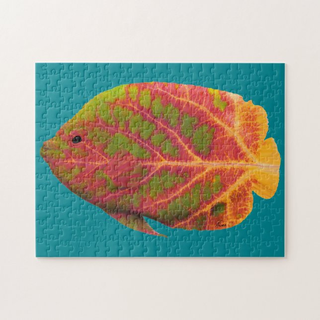 Aspen Leaf Tropical Fish 1 Jigsaw Puzzle (Horizontal)