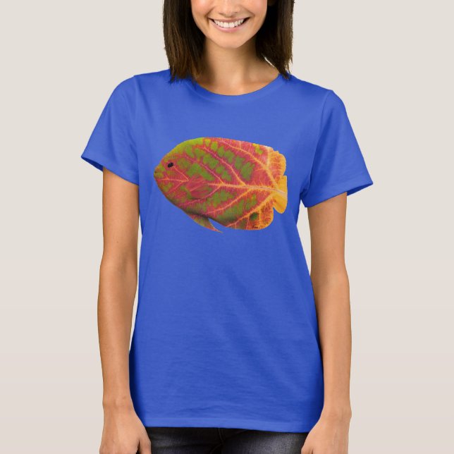 Aspen Leaf Tropical Fish 1 T-Shirt (Front)