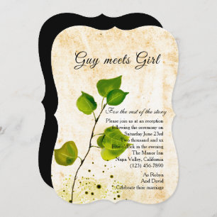 Aspen Leaves Casual Reception Invitation