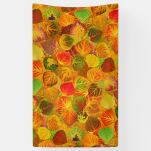 Aspen Leaves Collage Solid Medley Seamless 1 Banner