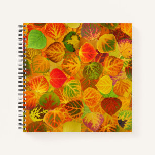 Aspen Leaves collage solid medley seamless 1 Notebook
