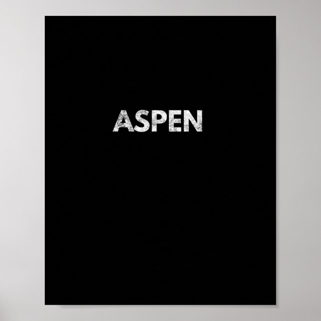 Aspen Long Sleeve Colorado Skiing Snowboarding  Poster (Front)