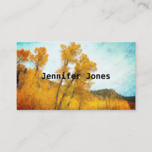 Aspen mountain  autumn landscape nature business card