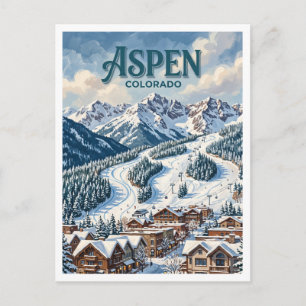 Aspen Mountain Colorado Postcard
