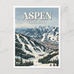 Aspen Mountain Colorado Postcard