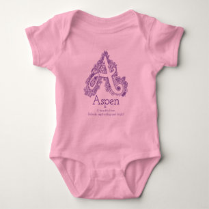 Aspen name and meaning baby girls clothing bodysuit