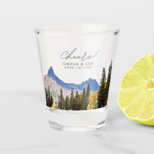 Aspen Photo Wedding Favour Cheers Shot Glass