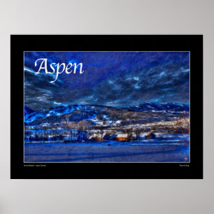 Aspen Poster - Moonlit Meadow