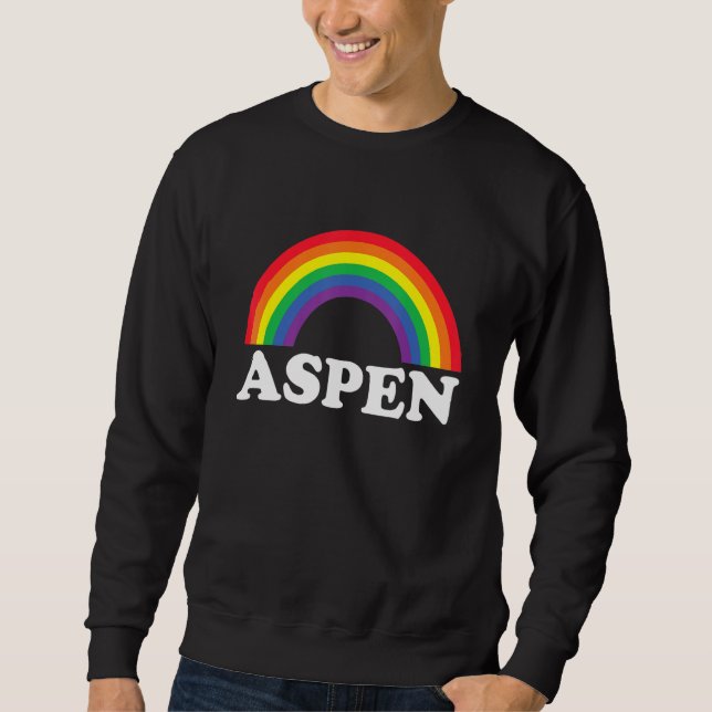 Aspen Rainbow LGBTQ Gay Pride Lesbians Queer Sweatshirt (Front)