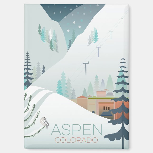 Aspen Refrigerator Magnet (Front)