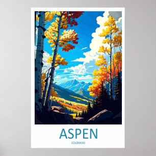 Aspen Ski Resort Vintage Travel Poster National