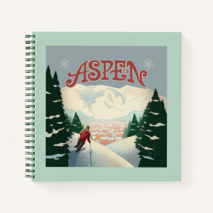 Aspen Skier Colorado Notebook
