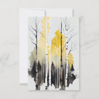 Aspen tree forest in winter
