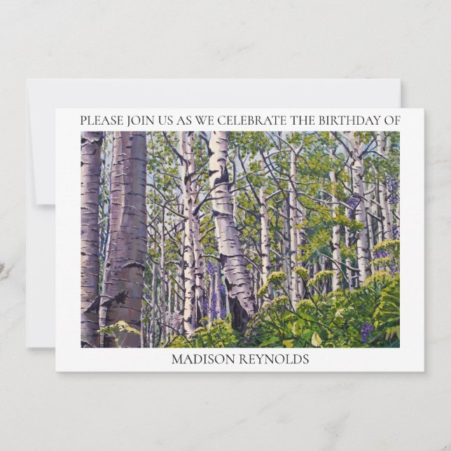 Aspen Tree Forest Invitation (Front)
